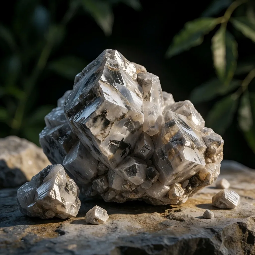 Magnesium crystal macro detail