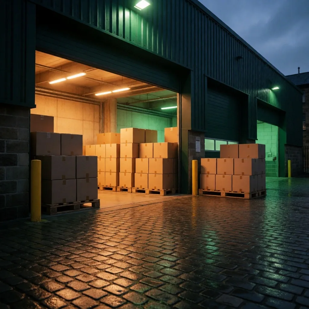 Edinburgh dispatch bay at night